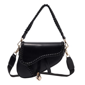 Sac à bandoulière femme en forme de selle PU cuir vintage