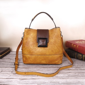 Sac à main en cuir de vache robuste et résistant à l'eau