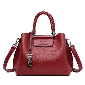 Sac à main pour femme en cuir composite avec poignée tressée