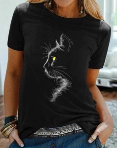 T-shirt  imprimé à col rond