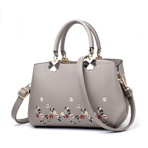 Sac à main pour femmes en cuir avec broderie