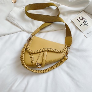 Sac à bandoulière femme en forme de selle PU cuir vintage