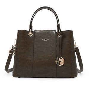 Sac à main  pour femmes de grande capacité en cuir  avec F-logo