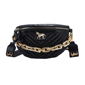 Sac à bandoulière pour femme en cuir avec Accessoires en forme de boulette