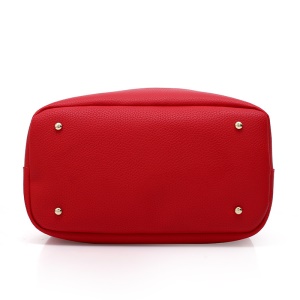 Sac à bandoulière pour femme motif litchi en cuir PU simple