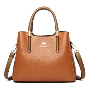Sac à main pour femmes logo kangourou en cuir PU motif litchi