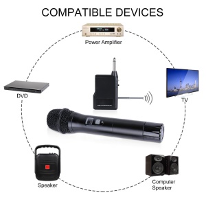 microphone à main sans fil à Fréquence réglable