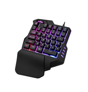 Clavier de jeu G92 à une main avec rétroéclairage couleur