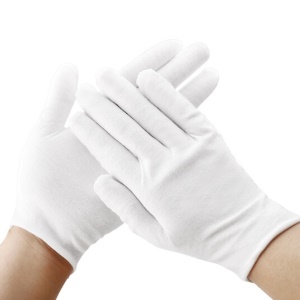 Gants en coton blanc, délicats et absorbant