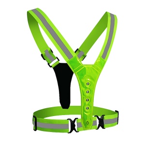 Gilet de sécurité à réflexion avec lumière LED