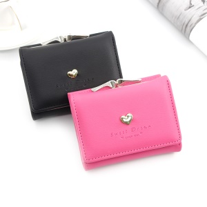 Porte-monnaie pour les femmes en cuir synthétique 3 plis