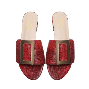 Femmes pantoufles avec motifs de peau du serpent