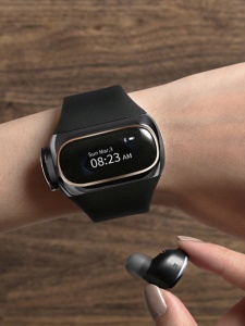 Montre intelligente Bluetooth 2 en 1 écouteurs intra-auriculaires