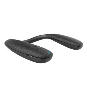 haut parleur bluetooth accrochable sur le cou en tissu