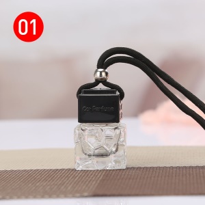 Petite bouteille d'arome ou huile essentielle pendentif en verre intérieur de voiture