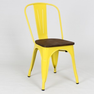 Chaise en fer et bois massif