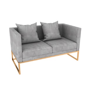 Table à manger en marbre et fauteuil avec support en fer forgé