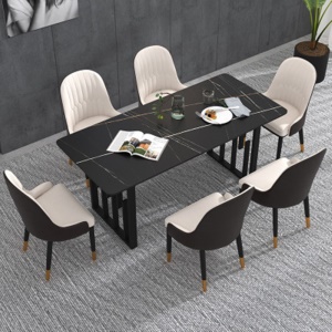 Chaise et Table de salle à manger en marbre