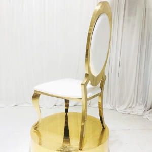 Chaise de salle en acier inoxydable velours et cuir artificiel