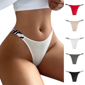 Femme Thong sexy culotte en cotton à la mode élastique