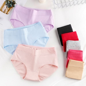 Femme culotte en coton taille moyenne doux et confortable à grande taille