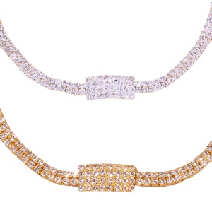 Bracelet de cheville strass artificiel