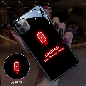 IPhone Coque de protection en verre pour téléphone portable avec lumière led