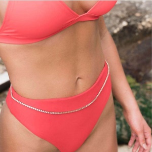 Chaîne de taille monocouche en métal  pour femme