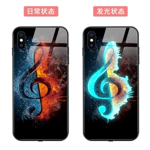 Coque en verre trempé pour IPhone avec design lumineux
