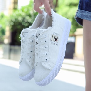 Chaussures en canvas pour femmes semelle en caoutchouc