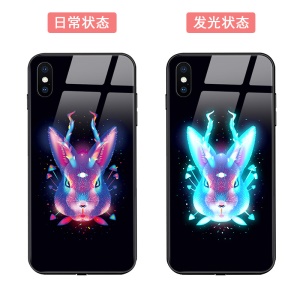 Coque en verre trempé pour IPhone avec design lumineux