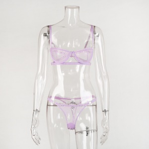 Ensemble de sous-vêtements pour femmes avec dentelles en acier