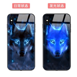 Coque en verre trempé pour IPhone avec design lumineux