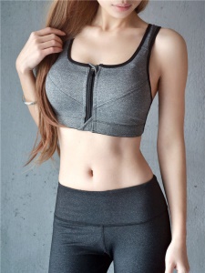 Soutien-gorge de sport femme avec fermeture zippe