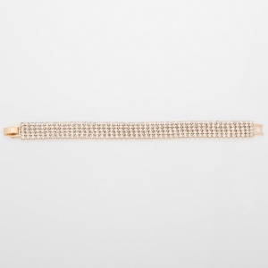Bracelet en alliage avec strass artificiel pour femmes
