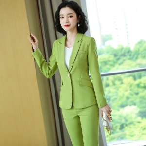 Costume professionnel pour femmes 2pcs (blazer+pantalon) en fibre de polyester