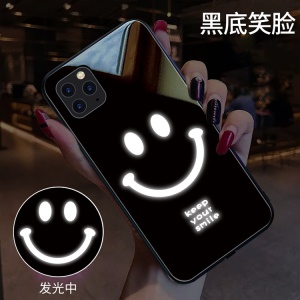 IPhone Coque de protection en verre trempé pour téléphone mobile lumineux