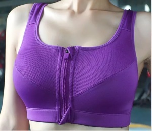 Soutien-gorge de sport femme avec fermeture zippe