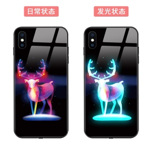 Coque en verre trempé pour IPhone avec design lumineux
