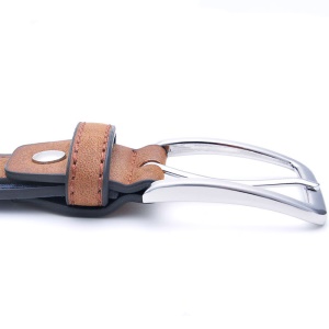 Ceinture en cuir PU pour hommes Boucle à aiguille simple