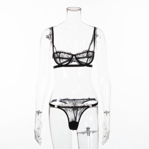 Ensemble de sous-vêtements pour femmes avec dentelles en acier