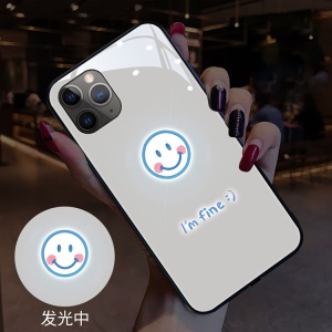 IPhone Coque de protection en verre trempé pour téléphone mobile lumineux