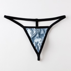 T-string culotte sexy en soie pour femme