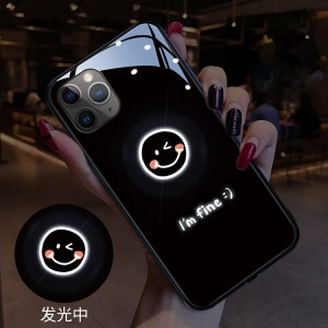 IPhone Coque de protection en verre trempé pour téléphone mobile lumineux