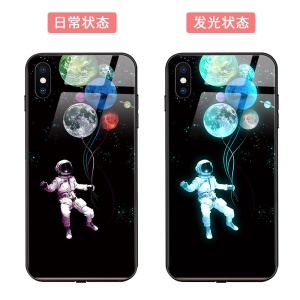 Coque en verre trempé pour IPhone avec design lumineux