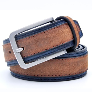 Ceinture en cuir PU pour hommes Boucle à aiguille simple