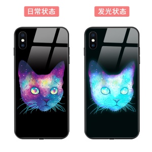 Coque en verre trempé pour IPhone avec design lumineux