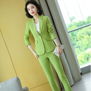 Costume professionnel pour femmes 2pcs (blazer+pantalon) en fibre de polyester