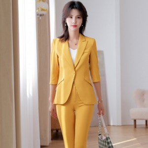 Femme tailleur de pantalon/jupe 2 pièces blazer à manches moyennes