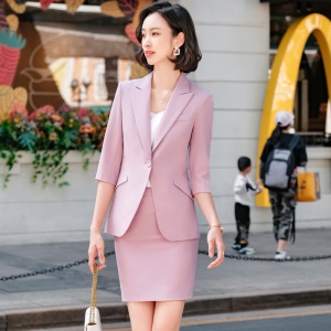 Femme tailleur de pantalon/jupe 2 pièces blazer à manches moyennes